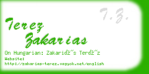 terez zakarias business card